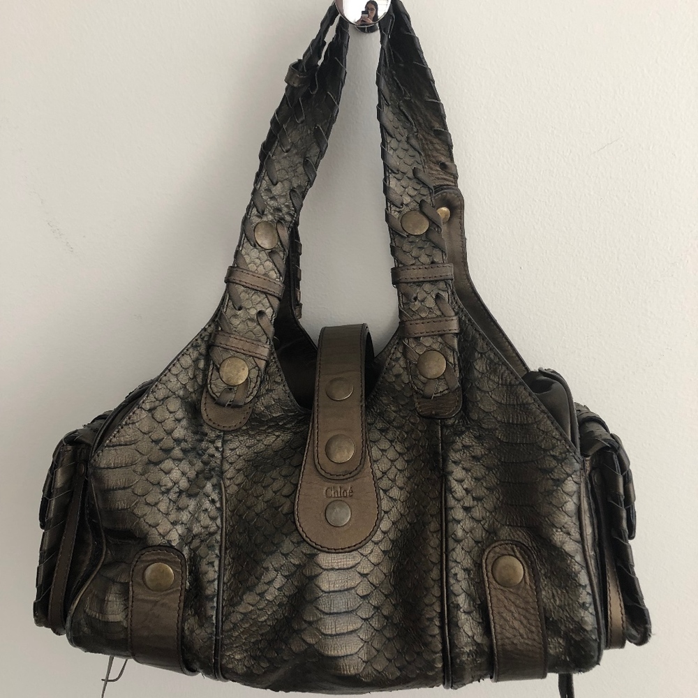 Chloe Python Shoulder Bag